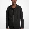 Hoodie aus Baumwollmischgewebe mit Nieten