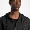 Hoodie aus Baumwollmischgewebe mit Nieten