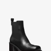 Houston Leder-Ankle-Boot mit Blockabsatz