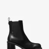 Houston Leder-Ankle-Boot mit Blockabsatz