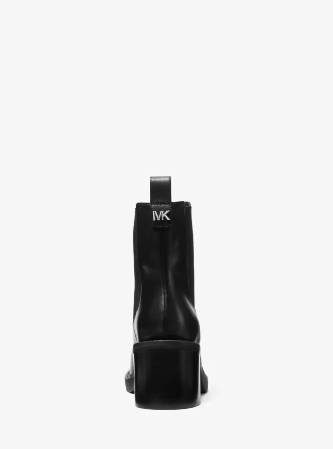Houston Leder-Ankle-Boot mit Blockabsatz