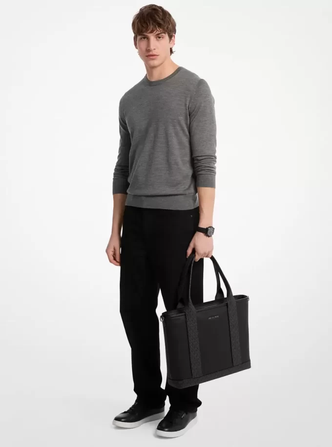 Hudson Leder- und Logo-Arbeitstasche