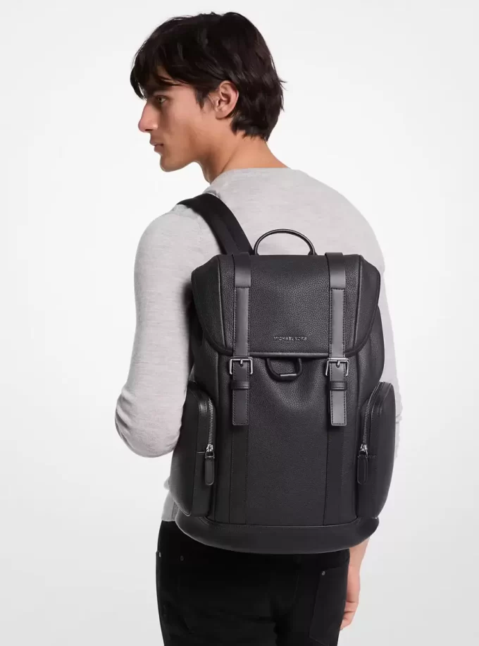 Hudson Rucksack aus genarbtem Leder