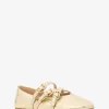 Indy Flex Ballerinas aus geknacktem Metallic-Leder