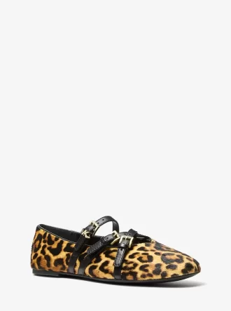 Indy Flex Ballerinas aus Kalbsfell mit Leopardenmuster