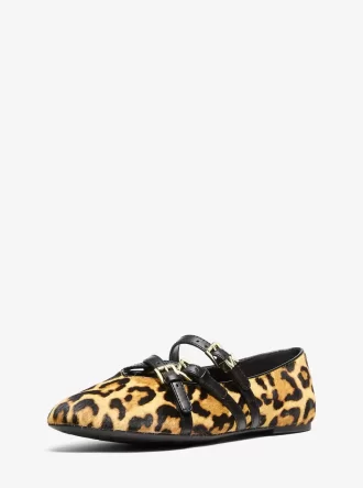 Indy Flex Ballerinas aus Kalbsfell mit Leopardenmuster