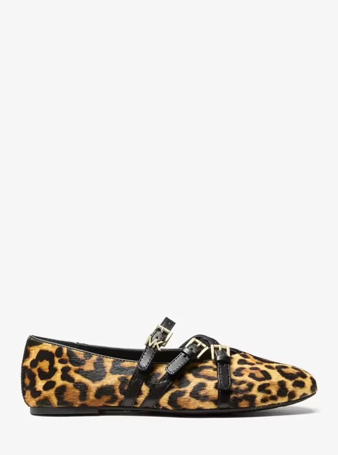 Indy Flex Ballerinas aus Kalbsfell mit Leopardenmuster