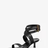 Irene Leder-Sandalen mit Kitten-Heel
