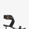 Irene Leder-Sandalen mit Kitten-Heel