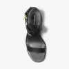 Irene Leder-Sandalen mit Kitten-Heel