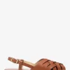 Irene Slingback-Sandalen aus gewebtem Leder