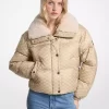 Jacke mit Logoprint und Sherpa-Steppung Jacke mit Logoprint und Sherpa-Steppung