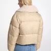 Jacke mit Logoprint und Sherpa-Steppung Jacke mit Logoprint und Sherpa-Steppung