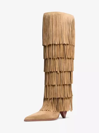 Jayla Stiefelette aus Wildleder mit Fransen