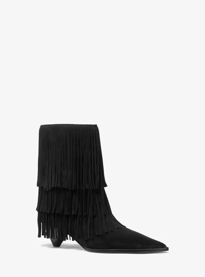 Jayla Wildleder-Fransenstiefelette