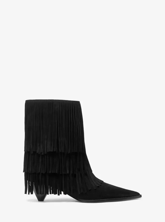 Jayla Wildleder-Fransenstiefelette