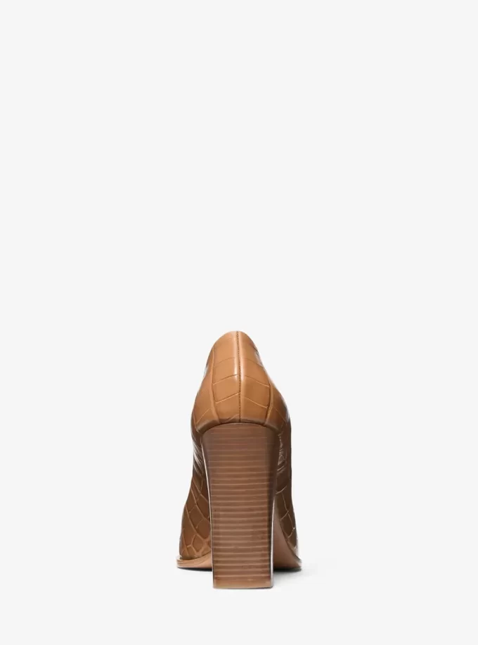 Jeanne Pumps aus Leder mit Krokodilprägung Jeanne Pumps aus Leder mit Krokodilprägung