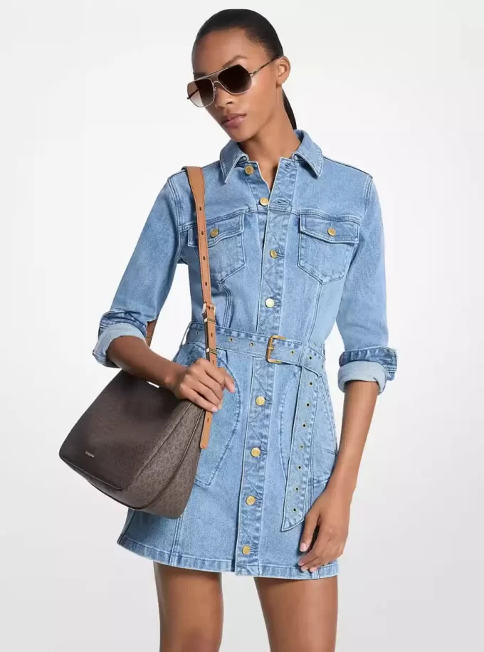 Jeans-Minikleid mit Gürtel Jeans-Minikleid mit Gürtel