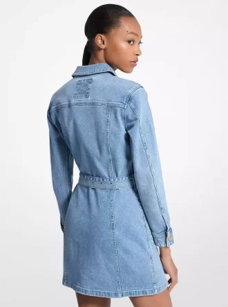 Jeans-Minikleid mit Gürtel