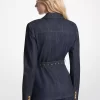Jeansblazer mit Gürtel