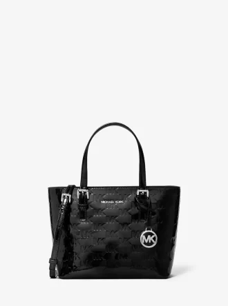 Jet Set Extra-Small Patent Logo Prebossed Convertible Tote Bag