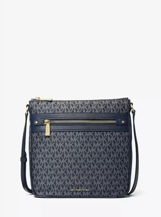 Jet Set Große gewebte Umhängetasche mit charakteristischem Logoprint Jet Set Große gewebte Umhängetasche mit charakteristischem Logoprint