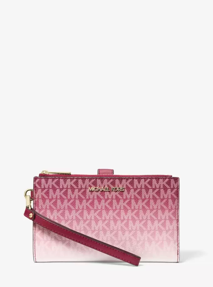 Jet Set Große Ombré-Handgelenktasche mit Signature-Logo Jet Set Große Ombré-Handgelenktasche mit Signature-Logo