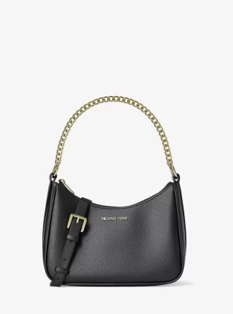 Jet Set Große, wandelbare Crossbody-Tasche aus genarbtem Leder