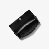 Jet Set Medium Clutch aus verziertem Metallic-Leder Jet Set Medium Clutch aus verziertem Metallic-Leder
