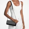 Jet Set Medium Clutch aus verziertem Metallic-Leder Jet Set Medium Clutch aus verziertem Metallic-Leder
