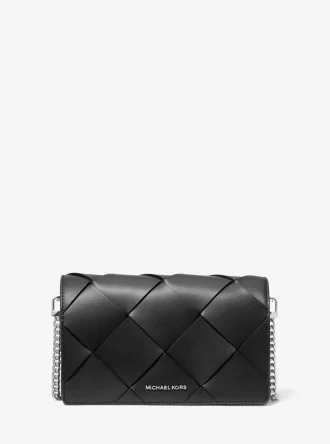 Jet Set Medium Crossbody-Tasche aus gewebtem Leder
