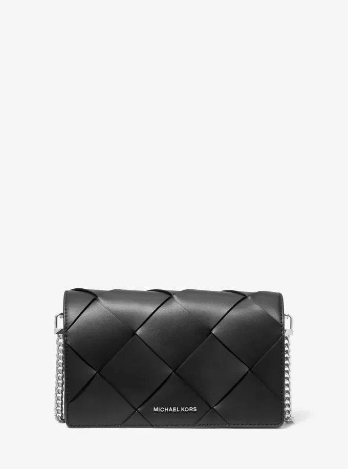 Jet Set Medium Crossbody-Tasche aus gewebtem Leder Jet Set Medium Crossbody-Tasche aus gewebtem Leder