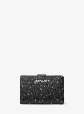 Jet Set Medium Geldbörse mit bedrucktem Logo