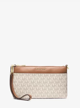 Jet Set Medium Signature Logo Handgelenktasche