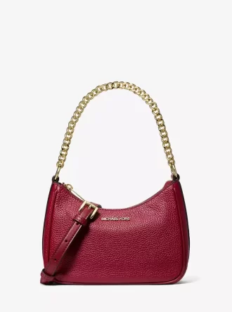 Jet Set Reisetasche aus genarbtem Leder, wandelbar als Umhängetasche