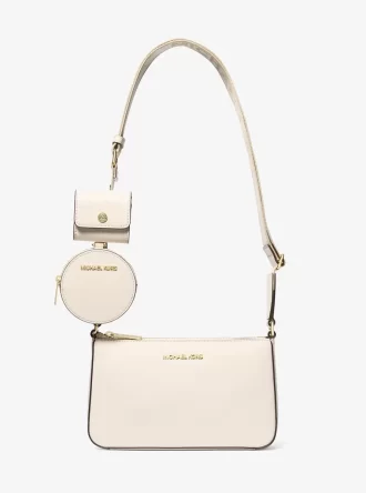 Jet Set Saffiano Leder-Umhängetasche mit Etui für Apple AirPods Pro
