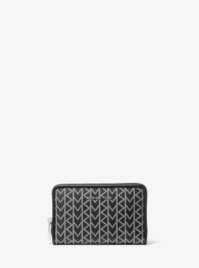 Jet Set Small MK2000 Logo Jacquard Geldbörse