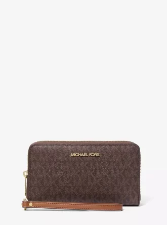 Jet Set Smartphone-Handgelenktasche mit charakteristischem Logo Jet Set Smartphone-Handgelenktasche mit charakteristischem Logo