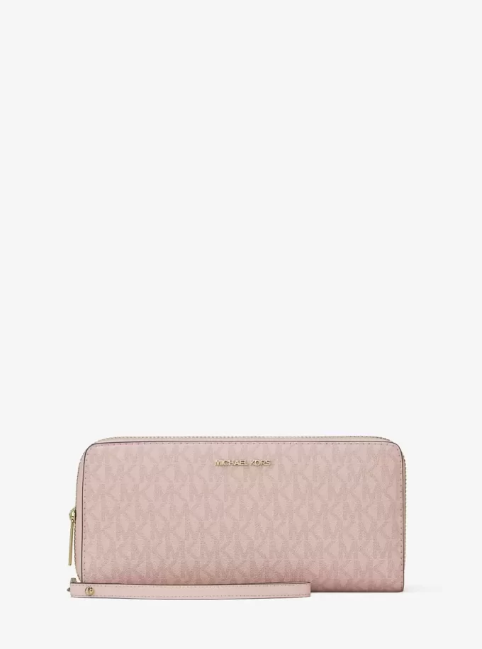 Jet Set Travel Large Signature Logo Continental Wristlet Jet Set Travel Large Signature Logo Continental Wristlet