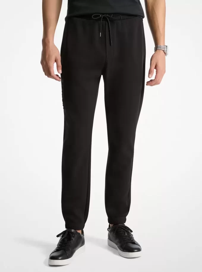 Jogginghose aus Baumwollmischgewebe mit Logoprägung Jogginghose aus Baumwollmischgewebe mit Logoprägung