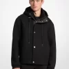 Kapuzenjacke aus Wollmischgewebe
