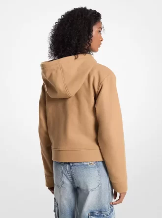 Kapuzenpullover aus Wollmischgewebe mit Reißverschluss