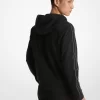 Kapuzenpullover mit Logo-Band und Reißverschluss aus Baumwollmischgewebe
