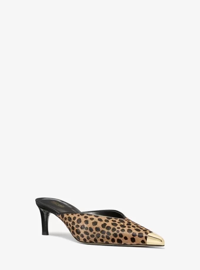 Kasia Maultier mit Leopardenmuster aus Kalbsfell Kasia Maultier mit Leopardenmuster aus Kalbsfell