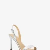 Kasia Sandale aus geknacktem Metallic-Leder