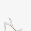 Kasia Sandale aus geknacktem Metallic-Leder