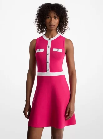 Kleid aus Viskosemischung mit Druckknöpfen