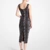 Kleid mit Schlangenmuster-Jacquard