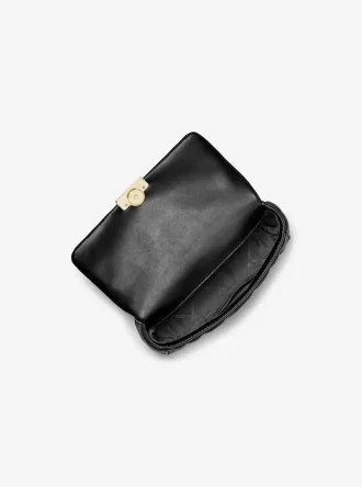 Kleine gesteppte Schultertasche aus Leder von Tribeca
