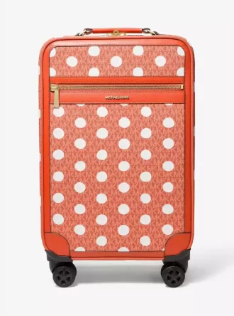 Kleiner Koffer mit Polka-Dot-Logo